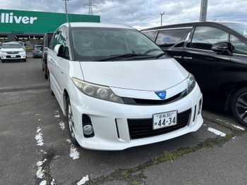 トヨタ エスティマ ハイブリッド アエラス 純正ナビ　純正フリップダウンモニター