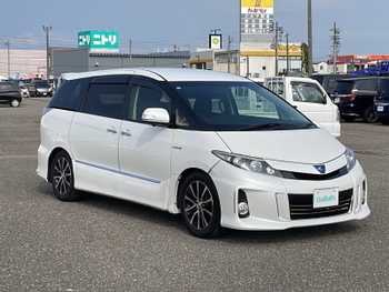 トヨタ エスティマ ハイブリッド アエラス 8inHDDナビ DTV BT 天吊モニター ETC