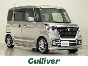スズキ スペーシア カスタム HYBRID XS ターボ 純正8型ナビ BLITZ車高調 両側電動ドア ETC