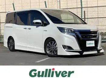 トヨタ エスクァイア ハイブリッド Gi プレミアムパッケージ 純正10型ナビ 12型後席 茶革 TRDエアロ