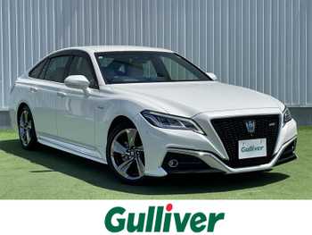 トヨタ クラウン ハイブリッド RS アドバンス 禁煙車 純正ナビ 革シート LED ETC HUD BSM