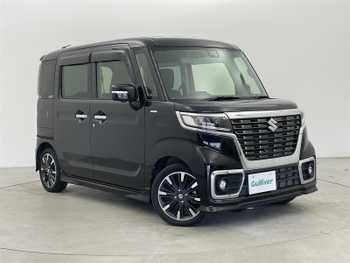 スズキ スペーシア カスタム HYBRID XS 8型ナビ 社外AW付冬タイヤ有 全方位 両側P