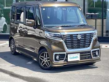 スズキ スペーシア カスタム HYBRID XS ターボ 純正9型ナビ 全方位カメラ ドラレコ ETC