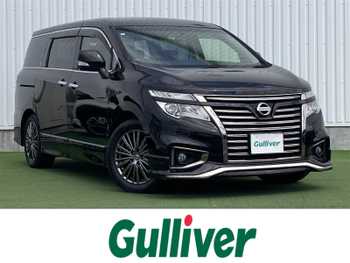 日産 エルグランド 250HWS アーバンクロム 禁煙車 純正8型ナビ 半革 後席モニター LED