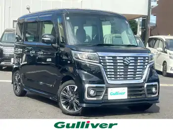 スズキ スペーシア カスタム HYBRID XS ターボ 純正メモリナビ 全方位 両PWスラ ドラレコ