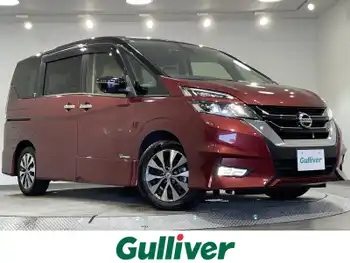 日産 セレナ ハイウェイスター Vセレクション 純正9型ナビ 後席モニター 茶半革 全方位