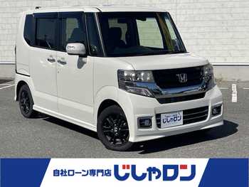 ホンダ Ｎ ＢＯＸ カスタム SSブラックSパッケージ 禁煙車 純正ナビ TV ETC 両側電動ドア