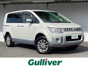 三菱 デリカＤ：５ シャモニー 純正ナビ Bカメラ 両側Pスラ　夏タイヤ積込