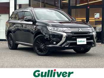 三菱 アウトランダー ＰＨＥＶ ブラックエディション 衝突軽減 ナビ 全周囲カメラ 半革 温席 BSM
