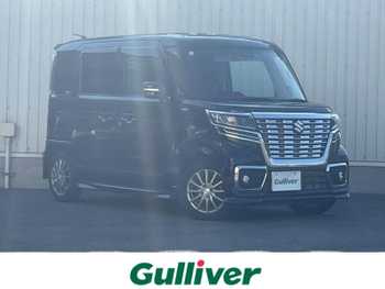 スズキ スペーシア カスタム HYBRID GS 4WD 衝突被害軽減 片側パワスラ 純正ナビ