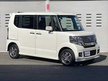 ホンダ Ｎ ＢＯＸ カスタム G Aパッケージ SD純正ナビ 片側パワスラ 4WD 純正マット