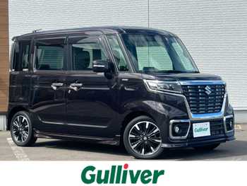 スズキ スペーシア カスタム HYBRID XS ターボ 衝突軽減 両側パワスラ 社外メモリナビ ETC