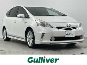 トヨタ プリウス α S ツーリングセレクション モデリスタ純正ナビ後席モニター革調カバー