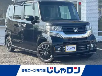ホンダ Ｎ ＢＯＸ カスタム ターボ SSブラックSパッケージ ナビ/半レザー/HID/LEDフォグ/両Pドア/ETC