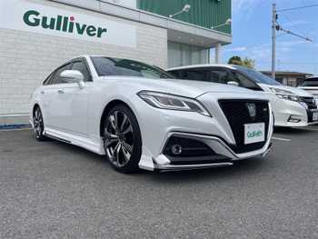 トヨタ クラウン ハイブリッド RS アドバンス モデエアロ&マフラー&19AW SR 白革