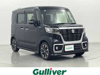 スズキ スペーシア カスタム HYBRID XS 社ナビ両側パワスラ黒ハーフレザー車線逸脱