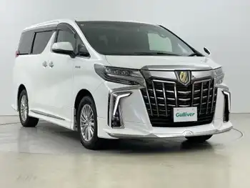 トヨタ アルファードハイブリット S タイプゴールド モデリスタエアロ 三眼LED 12.1型後モニタ