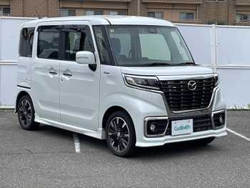 マツダ フレアワゴン カスタムスタイル ハイブリッド XT メモリナビ　フルセグTV　DVD　ETC