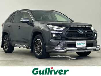 トヨタ ＲＡＶ４ ハイブリッド アドベンチャー パノラマルーフ 純正10型ナビ　JAOSエアロ