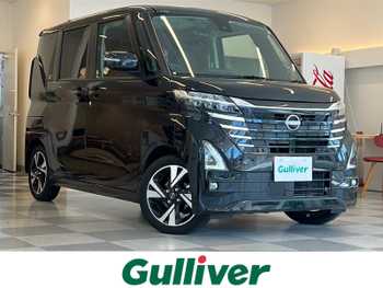 日産 ルークス ハイウェイスター Gターボ 純9型ナビFRドラレコ両側Pスラ合皮全方位