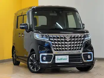スズキ スペーシア カスタム HYBRID XS 純正8型ナビ 衝突軽減 ハーフレザー LED