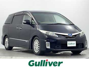 トヨタ エスティマ ハイブリッド X サンルーフ アルパイン8型ナビ 車高調