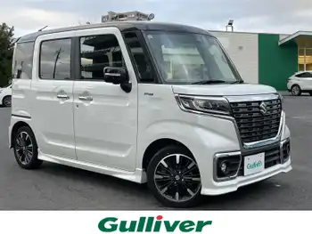 スズキ スペーシア カスタム HYBRID XS 純正8型ナビ/TV 両パワ BT DVD再生 全方位