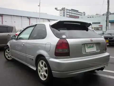 カタログ画像：シビック （CIVIC） タイプＲ 1997年8月 E-EK9 1600cc ボーグシルバー・メタリック 燃費13.6km / l バック