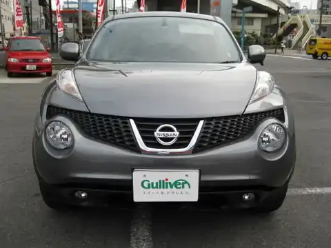 カタログ画像：ジューク （JUKE） １５ＲＸ 2010年6月 DBA-YF15 1500cc ダークメタルグレー（Ｍ） 燃費17.2km / l フロント