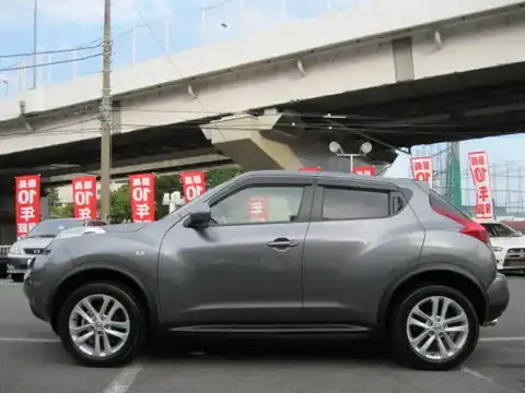 カタログ画像：ジューク （JUKE） １５ＲＸ 2010年6月 DBA-YF15 1500cc ダークメタルグレー（Ｍ） 燃費17.2km / l 外装