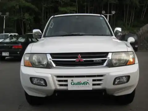 カタログ画像：パジェロ （PAJERO） ロング エクシード－Ⅰ 2001年8月 TA-V75W 3500cc ギャラクシーホワイト フロント