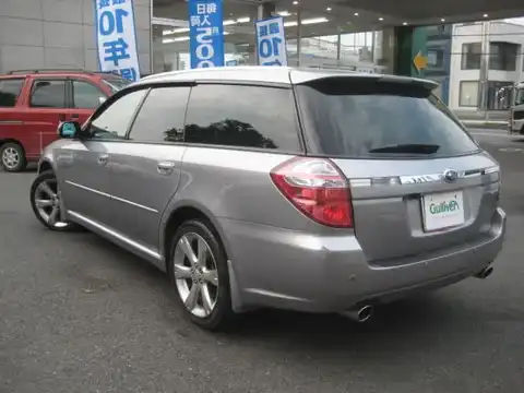 カタログ画像：レガシィツーリングワゴン （LEGACY TOURING WAGON） ３．０Ｒアイサイト 2008年5月 DBA-BPE 3000cc スティールシルバー・メタリック 燃費11.6km / l バック