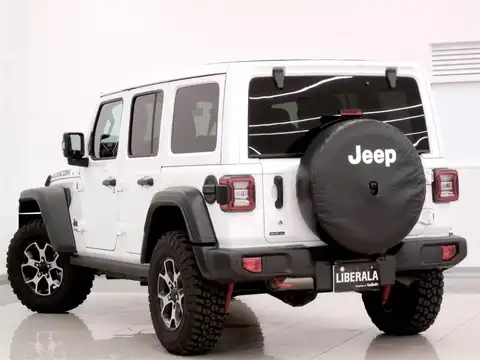 カタログ画像：ジープ・ラングラーアンリミテッド （JEEP WRANGLER UNLIMITED） ルビコン スカイワンタッチパワートップ 2019年10月 ABA-JL36L 3600cc ブライトホワイトクリアコート 燃費9.0km / l バック