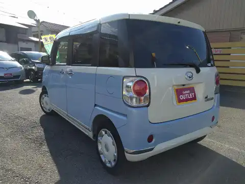 カタログ画像：ムーヴキャンバス （MOVE CANBUS） Ｘメイクアップ ＳＡⅡ 2016年9月 DBA-LA810S 660cc パールホワイトIII×シルキーブルーパールorシルキーブルーパール 燃費27.4km / l バック