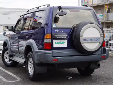 カタログ画像：ランドクルーザープラド （LAND CRUISER PRADO） ＴＳ 1998年1月 KD-KZJ95W 3000cc ダークブルーマイカメタリック バック