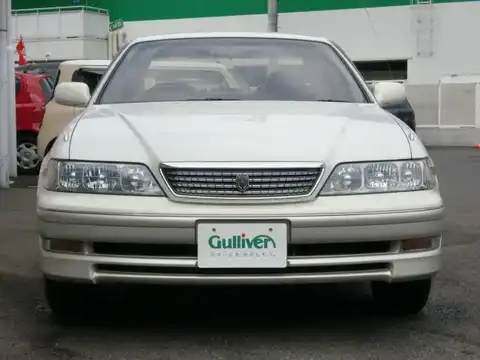 カタログ画像：マークII （MARK II） ２．０ グランデ レガリア 1999年4月 GF-GX100 2000cc プレステージャスパールトーニング 燃費11.6km / l フロント