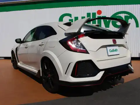 カタログ画像：シビック （CIVIC） タイプＲ 2019年10月 DBA-FK8 2000cc チャンピオンシップホワイト 燃費12.8km / l バック