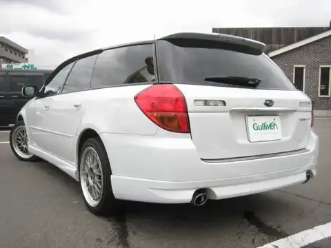 カタログ画像：レガシィツーリングワゴン （LEGACY TOURING WAGON） ３．０Ｒ ＳＩクルーズ 2007年5月 DBA-BPE 3000cc サテンホワイト・パール 燃費11.6km / l バック