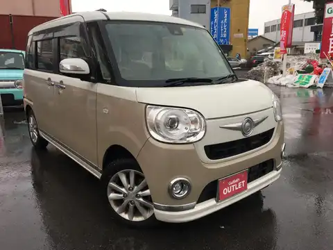 カタログ画像：ムーヴキャンバス （MOVE CANBUS） Ｇメイクアップ ＳＡⅡ 2016年9月 DBA-LA800S 660cc パールホワイトIII×ナチュラルベージュマイカメタリック 燃費28.6km / l メイン（その他）