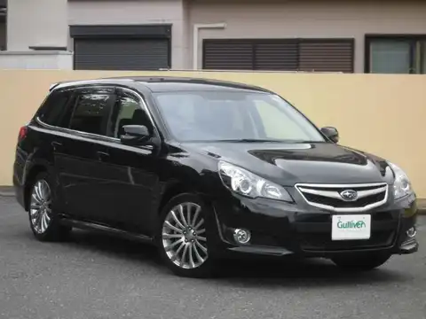 カタログ画像：レガシィツーリングワゴン （LEGACY TOURING WAGON） ２．５ｉ Ｓパッケージリミテッド 2009年11月 DBA-BR9 2500cc クリスタルブラック・シリカ 燃費12.4km / l メイン（その他）