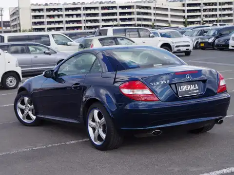 カタログ画像：ＳＬＫ （SLK） ＳＬＫ３５０ ＡＭＧスポーツエディション 2006年9月 DBA-171456 3500cc ベニトアイトブルー（Ｍ） 燃費9.3km / l バック