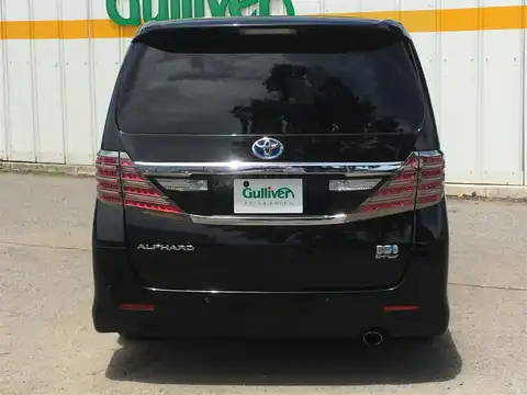 カタログ画像：アルファードハイブリッド （ALPHARD HYBRID） ハイブリッドＳＲ 2011年11月 DAA-ATH20W 2400cc ブラック 燃費16.2km / l バック