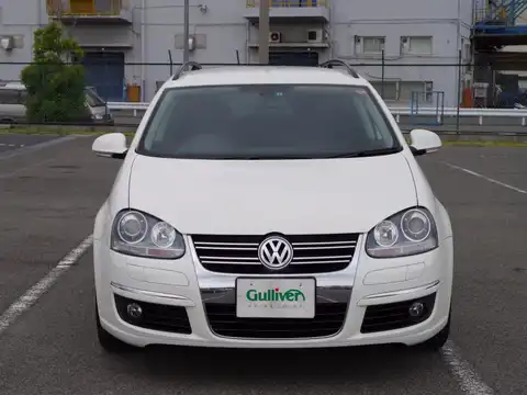 カタログ画像：ゴルフヴァリアント （GOLF VARIANT） ２．０ＴＳＩ スポーツライン 2007年9月 ABA-1KAXX 2000cc カンパネーラホワイト 燃費11.2km / l フロント