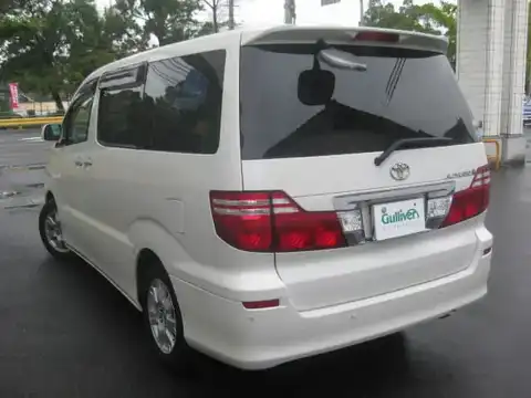 カタログ画像：アルファードＶ （ALPHARD V） ＡＸ Ｌエディション サイドリフトアップシート装着車 2005年4月 DBA-ANH15W 2400cc ホワイトパールマイカ 燃費9.4km / l バック