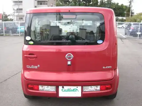 カタログ画像：キューブキュービック （CUBE CUBIC） １５ＲＳ ＦＯＵＲ 2005年5月 DBA-YGNZ11 1500cc ルミナスレッド（Ｍ） 燃費14.6km / l バック