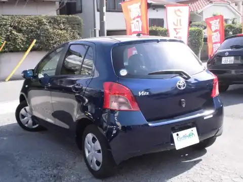 カタログ画像：ヴィッツ （VITZ） Ｆ アドバンスドエディション 2007年1月 DBA-SCP90 1300cc ダークブルーマイカメタリック 燃費19.6km / l バック