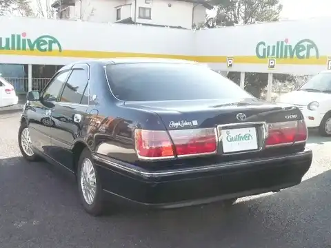 カタログ画像：クラウン （CROWN） ロイヤルサルーンＦｏｕｒ Ｕパッケージ 1999年9月 GH-JZS179 3000cc ダークブルーマイカ 燃費8.2km / l バック