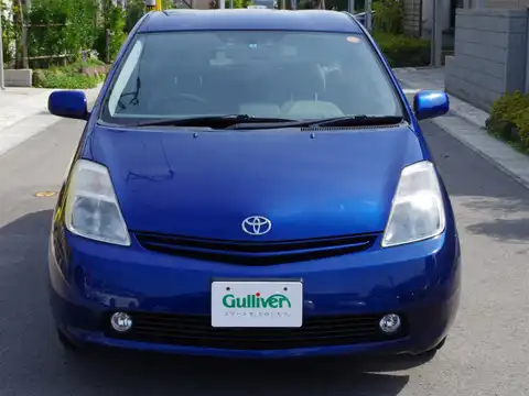 カタログ画像：プリウス （PRIUS） Ｓツーリングセレクション 2004年2月 DAA-NHW20 1500cc ブルーマイカ 燃費30.0km / l フロント