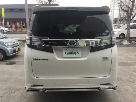 カタログ画像：ヴェルファイアハイブリッド （VELLFIRE HYBRID） ハイブリッドＶ 2015年1月 DAA-AYH30W 2500cc ホワイトパールクリスタルシャイン 燃費18.4km / l バック