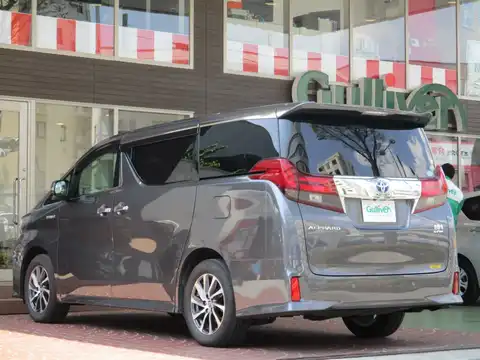 カタログ画像：アルファードハイブリッド （ALPHARD HYBRID） ハイブリッドＳＲ サイドリフトアップシート装着車 2015年1月 DAA-AYH30W 2500cc グレーメタリック 燃費18.4km / l バック